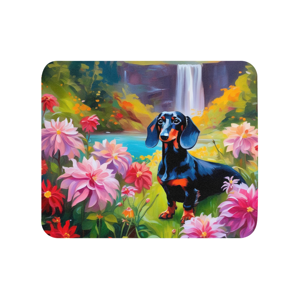 PugMug Custom Black Dachshund Mouse Pad