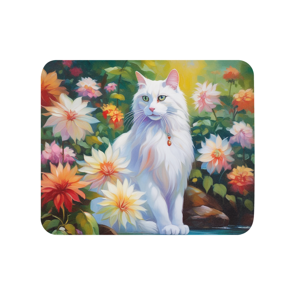 PugMug Custom White Companion Cat Mouse Pad