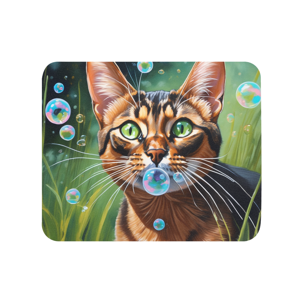 PugMug Custom Tabby Abyssinian Cat Mouse Pad