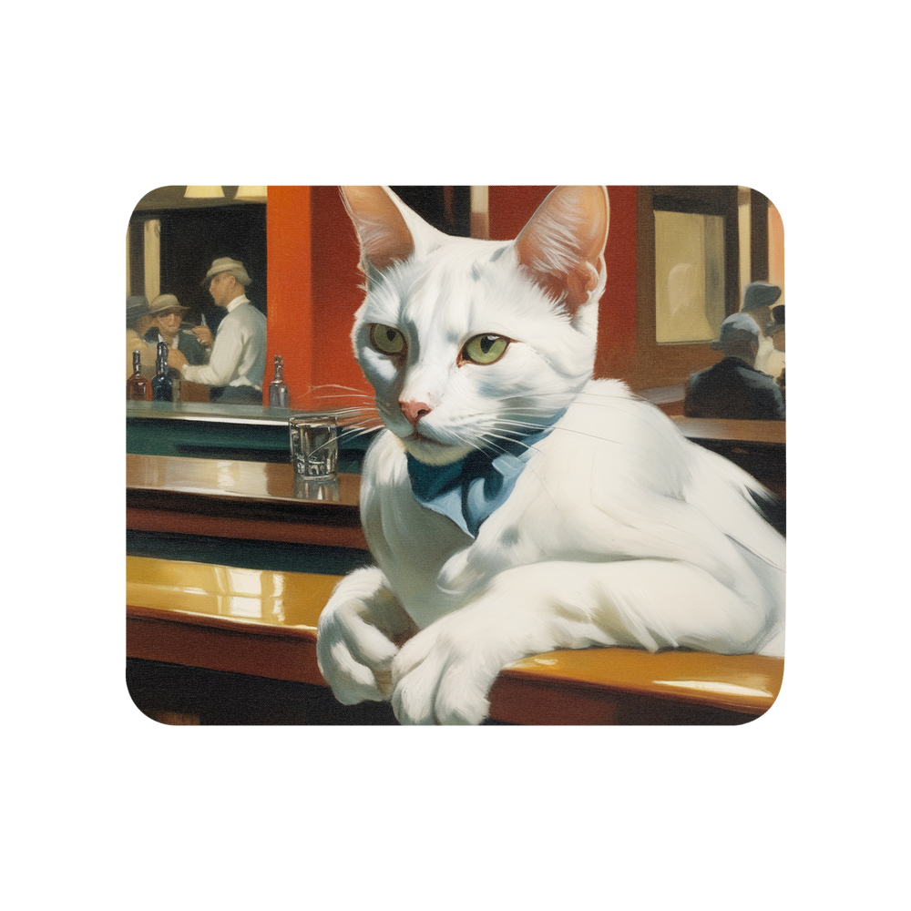 PugMug Custom White Companion Cat Mouse Pad