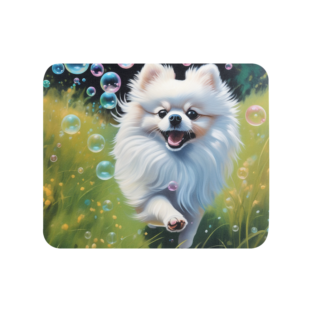 PugMug Custom White Pomeranian Mouse Pad