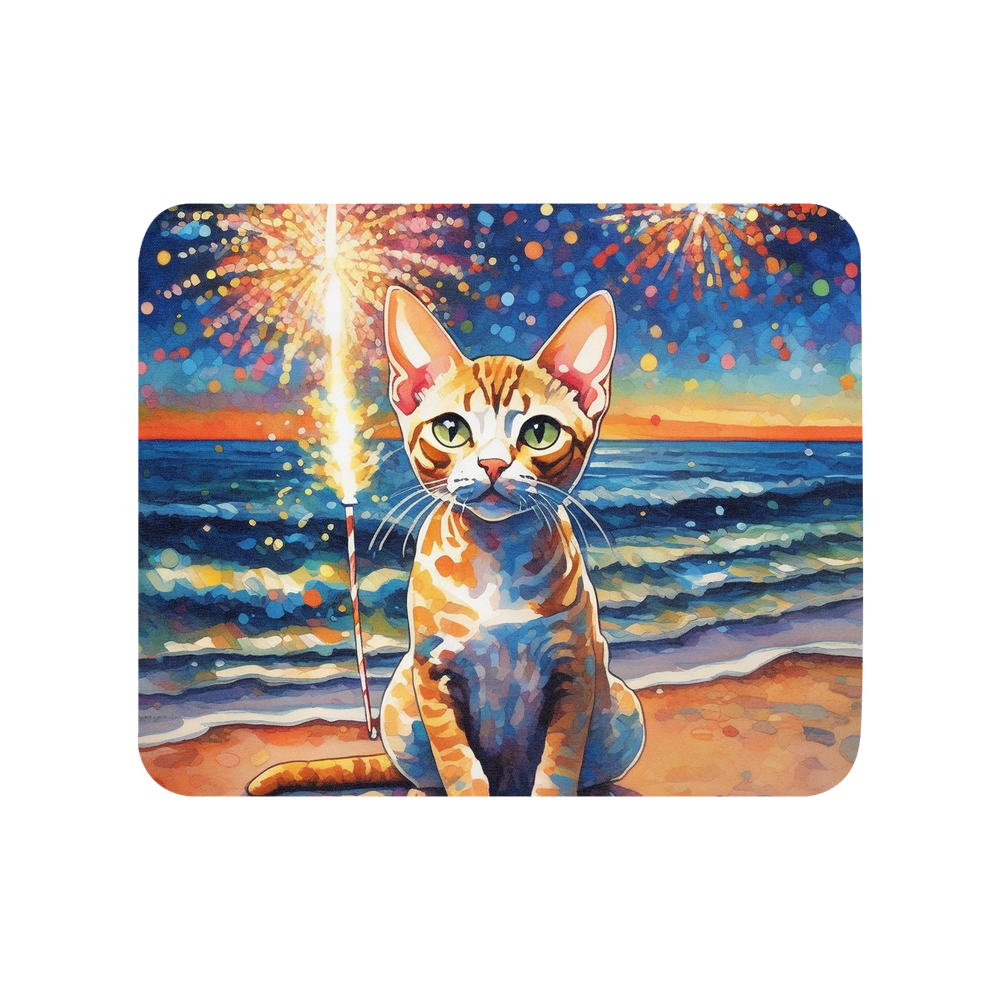 PugMug Custom Tabby Devon Rex Cat Mouse Pad
