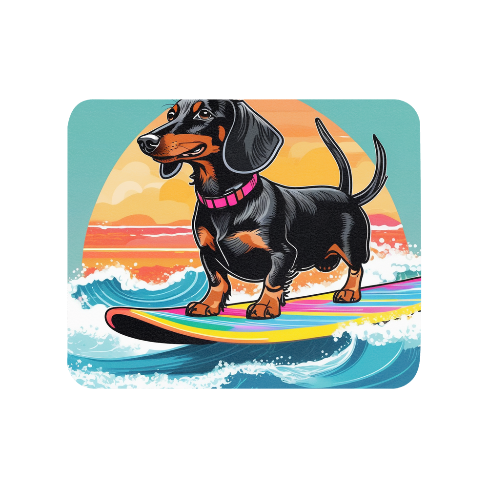 PugMug Custom Black Dachshund Mouse Pad