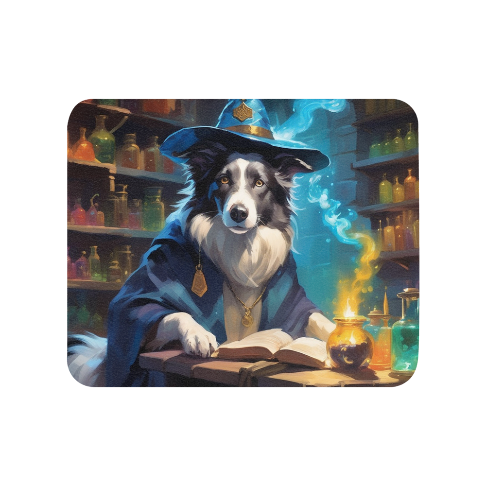 PugMug Custom Blue Merle Border Collie Mouse Pad