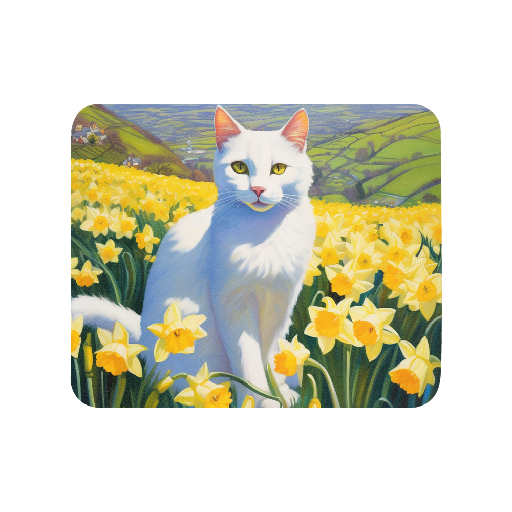 PugMug Custom White Companion Cat Mouse Pad