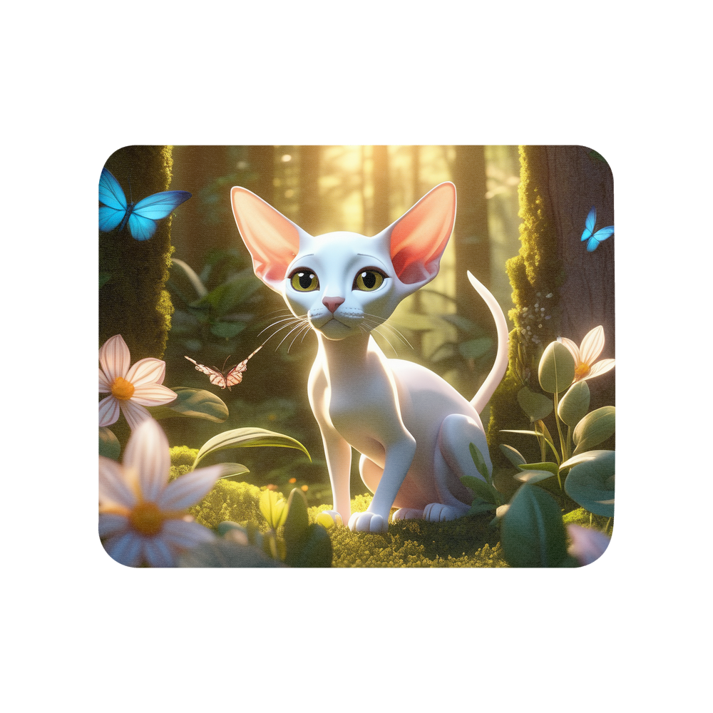 PugMug Custom White Sphynx Cat Mouse Pad