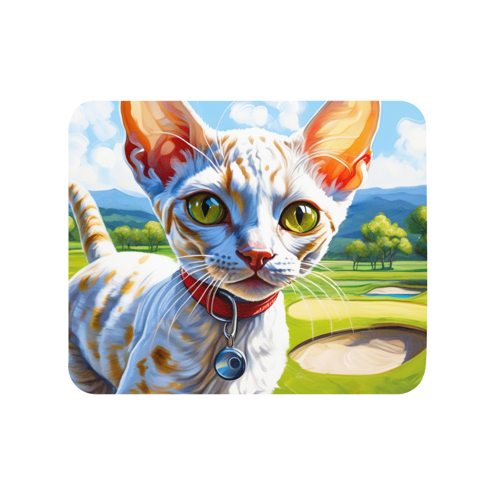 PugMug Custom Tabby Devon Rex Cat Mouse Pad