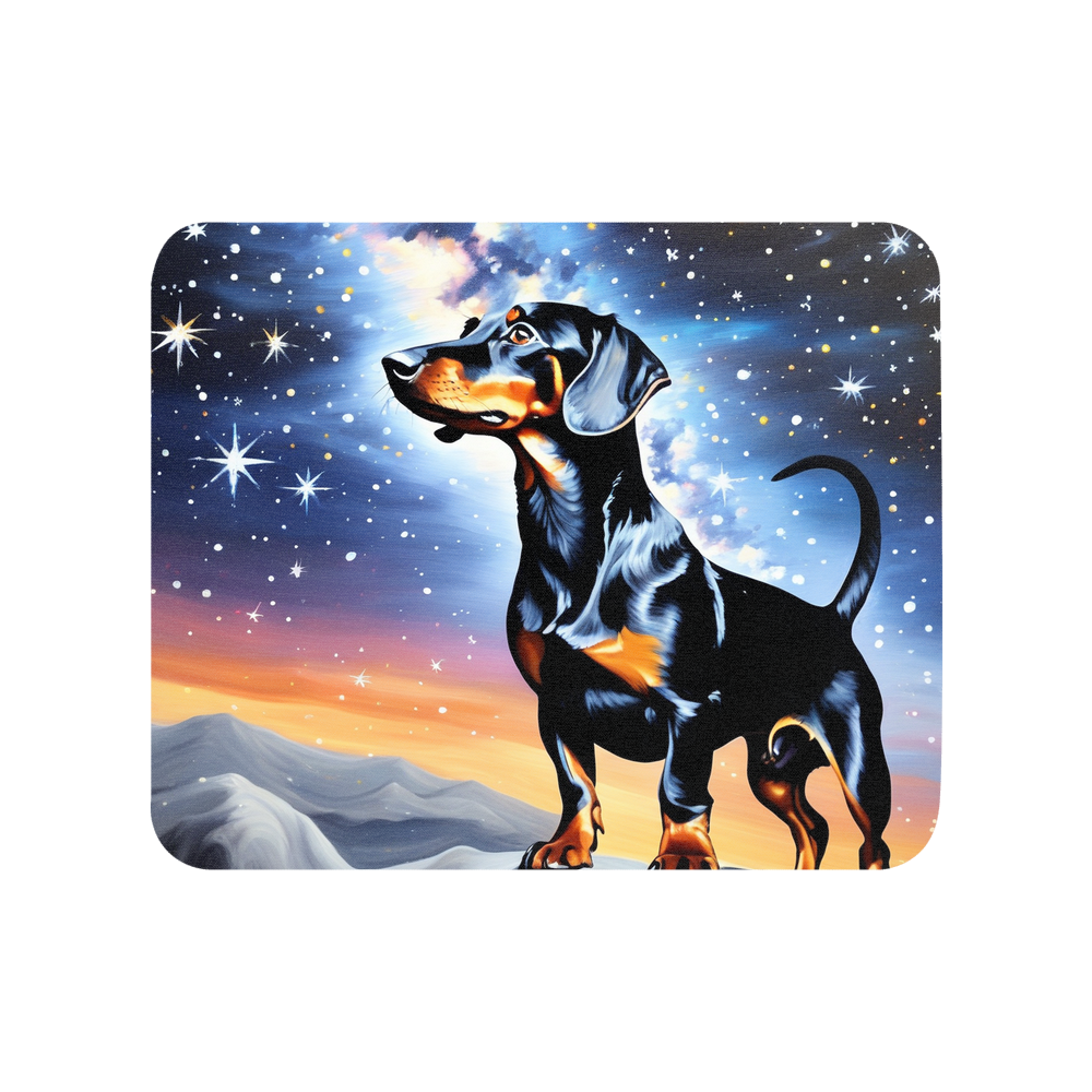 PugMug Custom Black Dachshund Mouse Pad