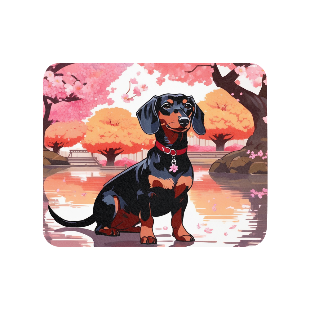 PugMug Custom Black Dachshund Mouse Pad