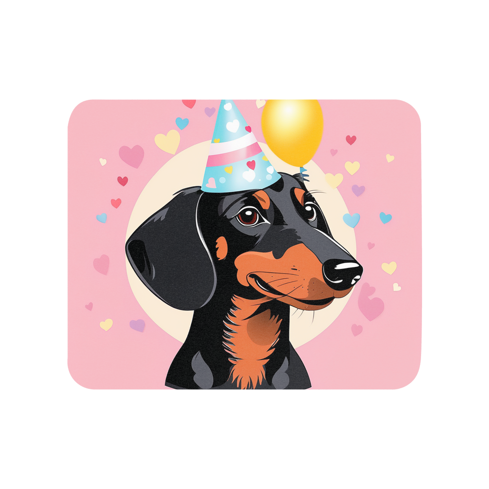 PugMug Custom Black Dachshund Mouse Pad