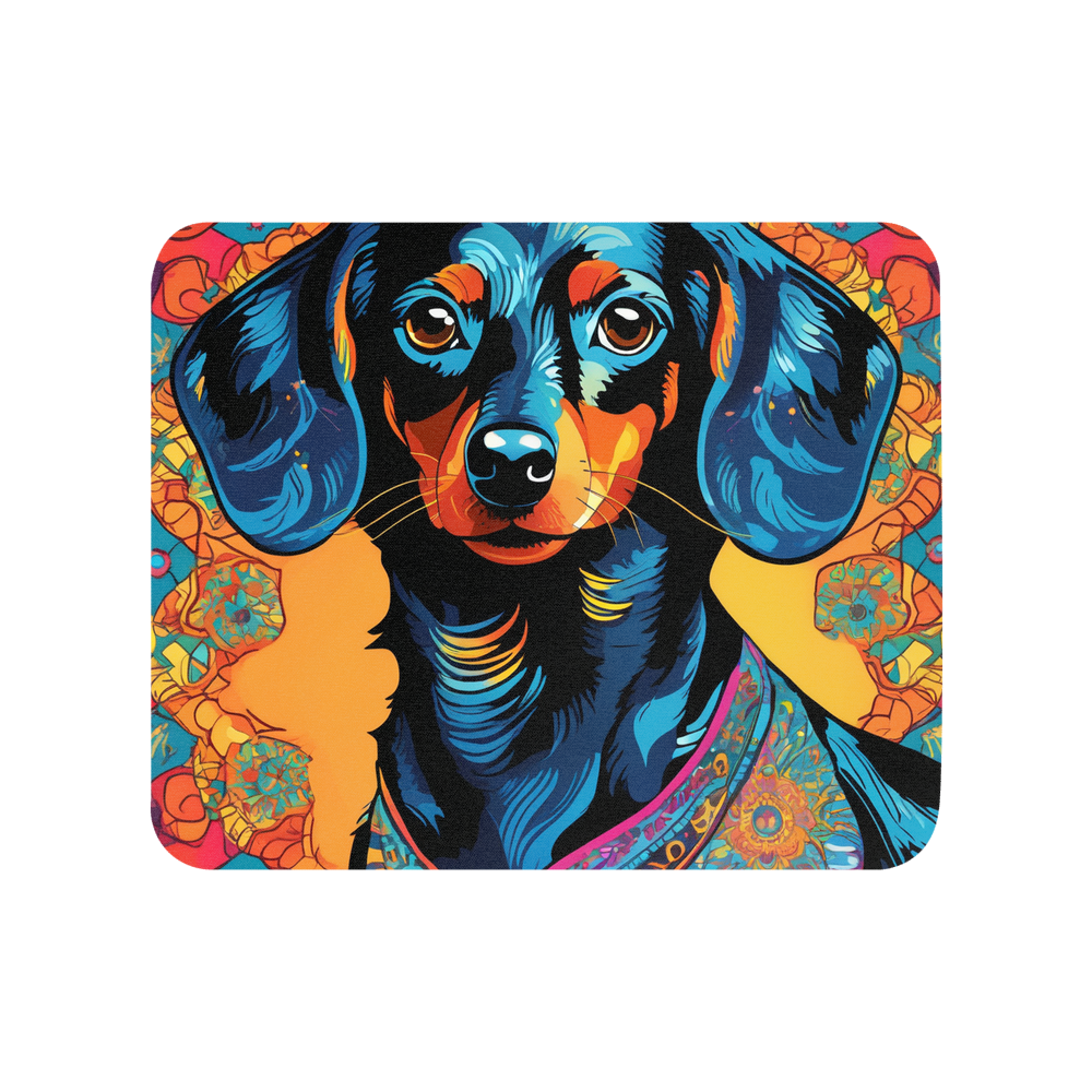 PugMug Custom Black Dachshund Mouse Pad