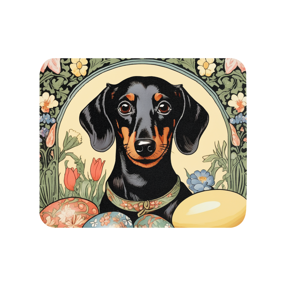 PugMug Custom Black Dachshund Mouse Pad