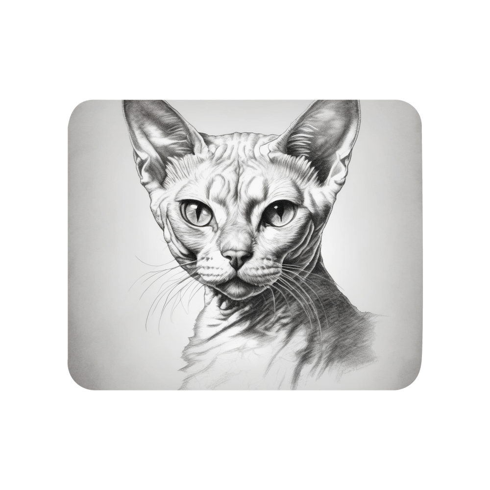 PugMug Custom White Devon Rex Cat Mouse Pad