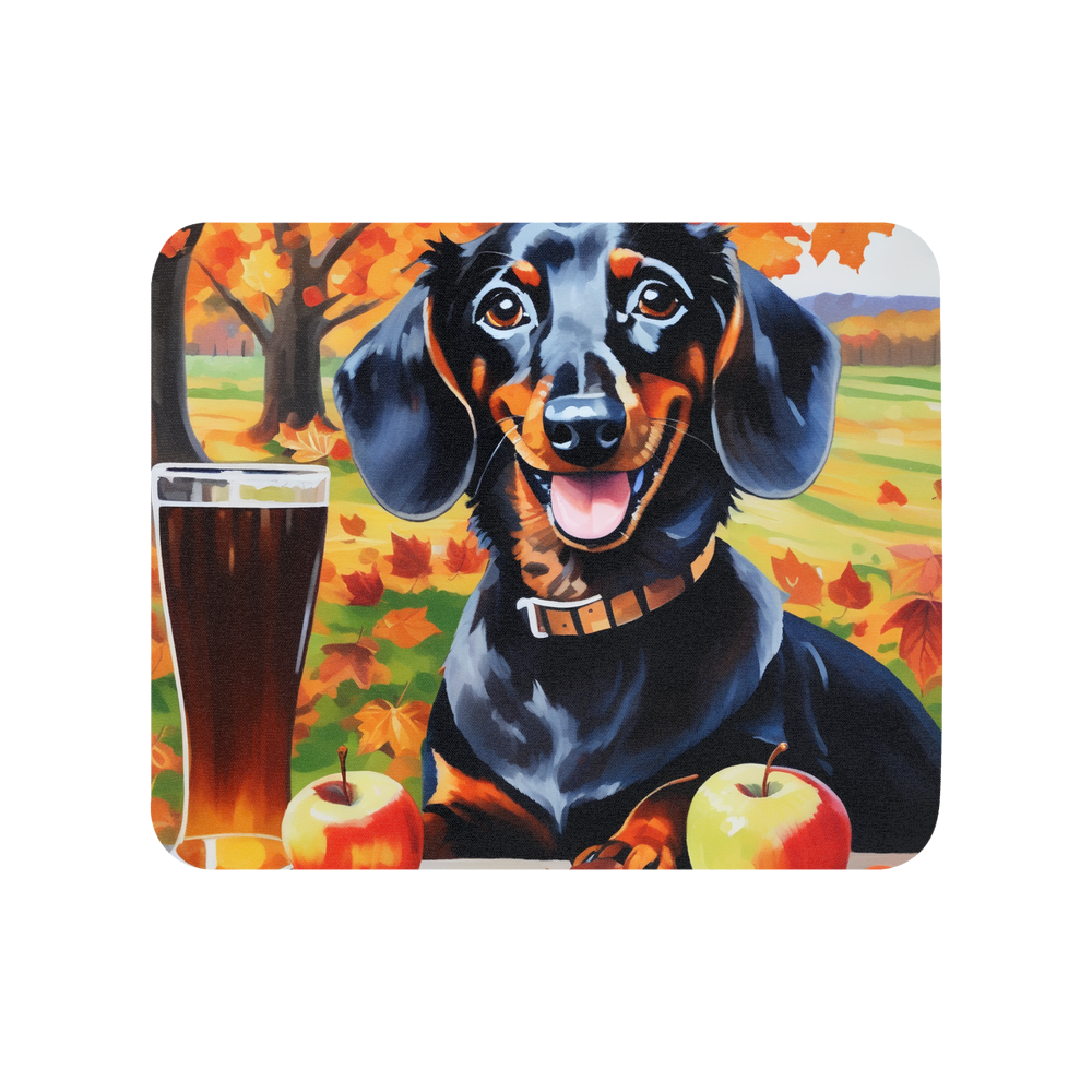 PugMug Custom Black Dachshund Mouse Pad