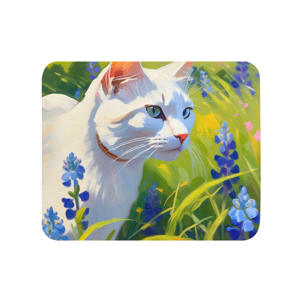 PugMug Custom White Companion Cat Mouse Pad