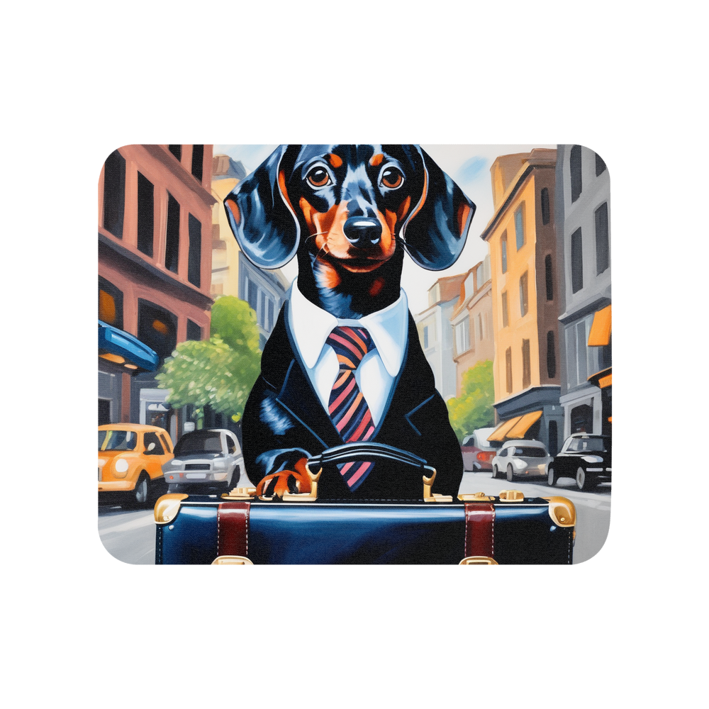 PugMug Custom Black Dachshund Mouse Pad
