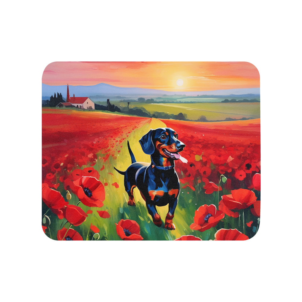 PugMug Custom Black Dachshund Mouse Pad