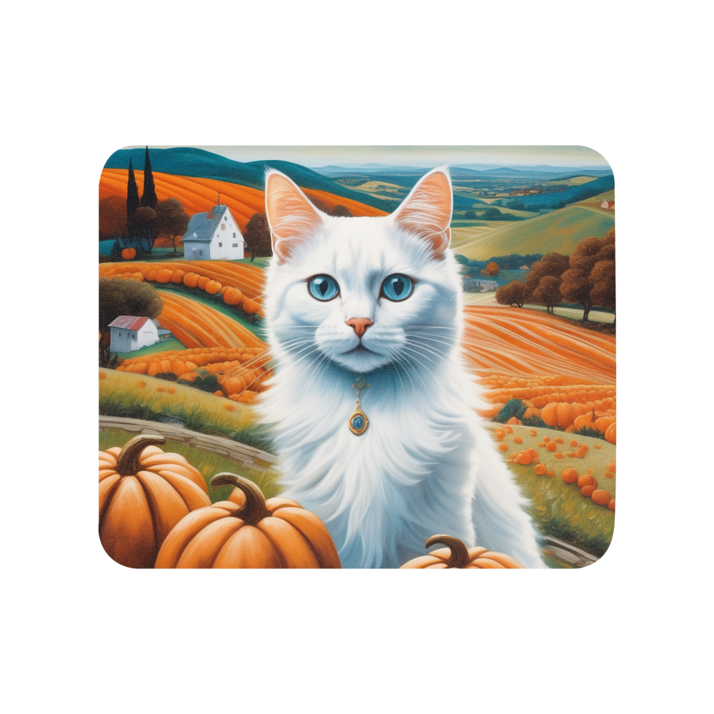 PugMug Custom White Companion Cat Mouse Pad