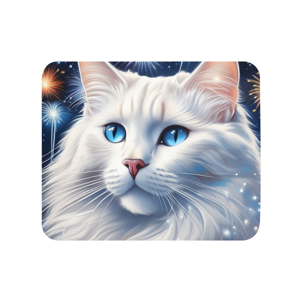 PugMug Custom White Ragdoll Cat Mouse Pad