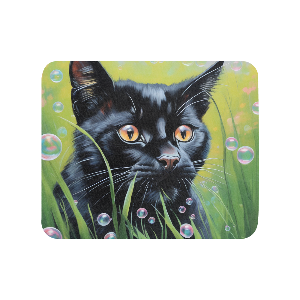PugMug Custom Black Exotic Cat Mouse Pad