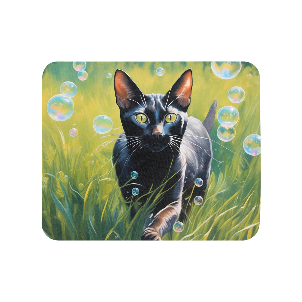PugMug Custom Black Abyssinian Cat Mouse Pad