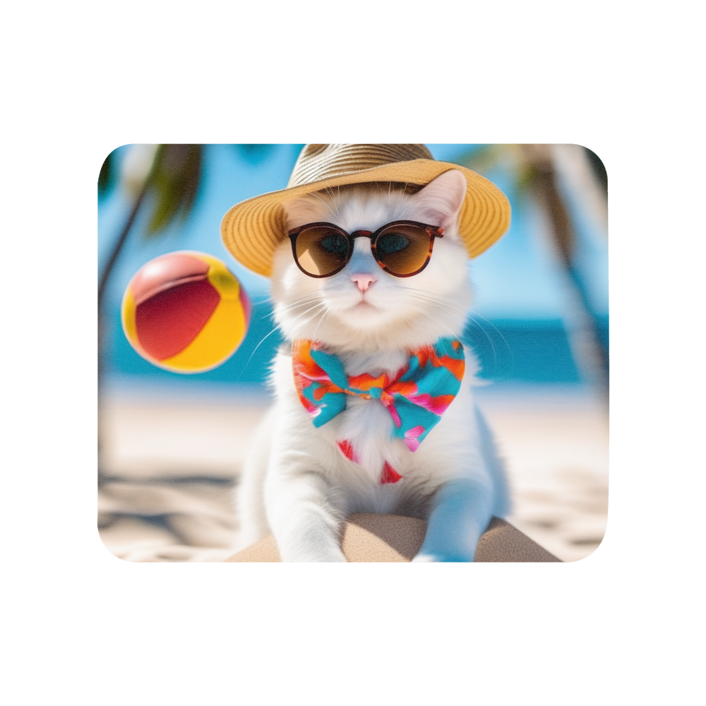 PugMug Custom White Companion Cat Mouse Pad