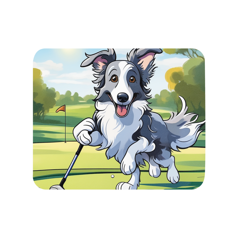 PugMug Custom Blue Merle Border Collie Mouse Pad