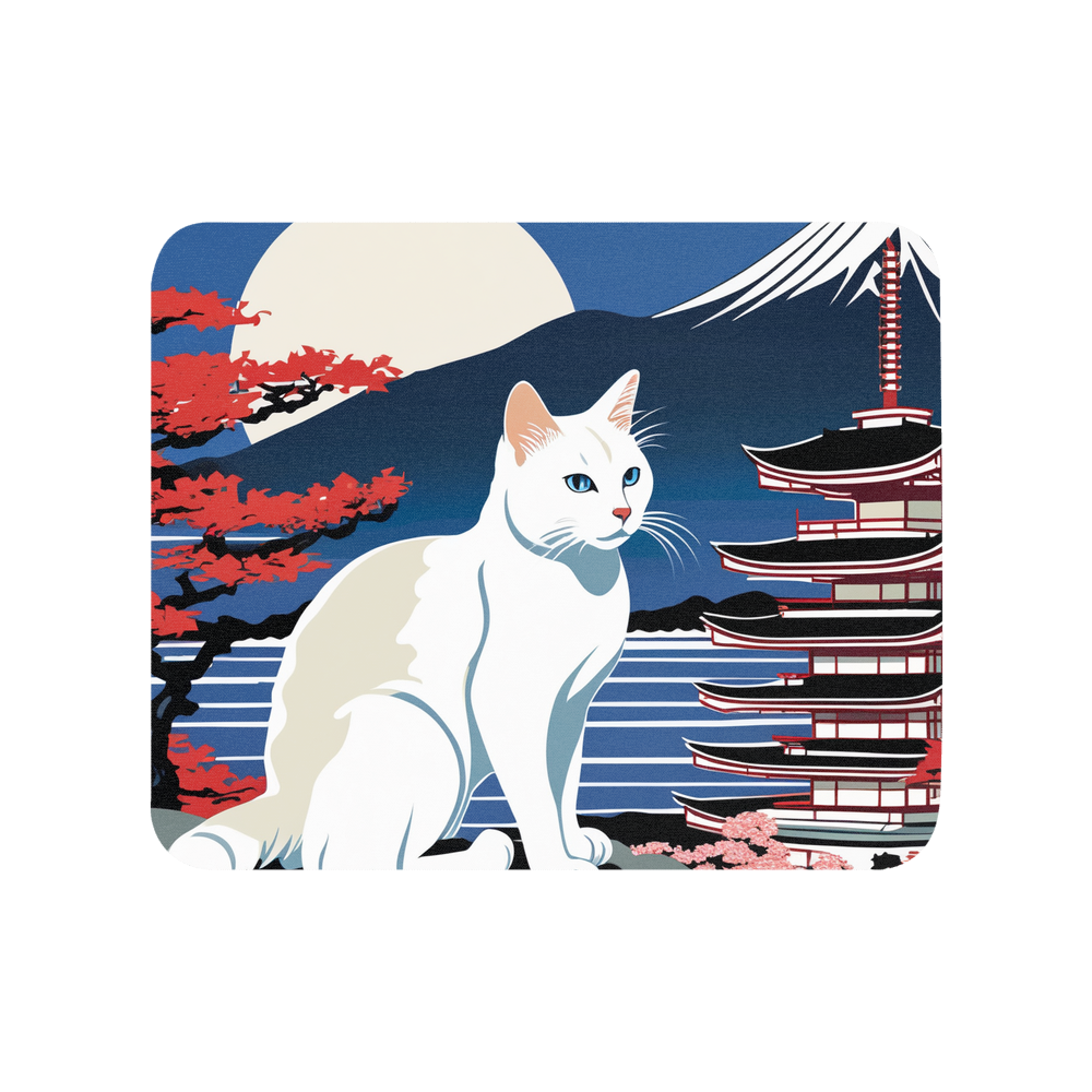 PugMug Custom White Companion Cat Mouse Pad