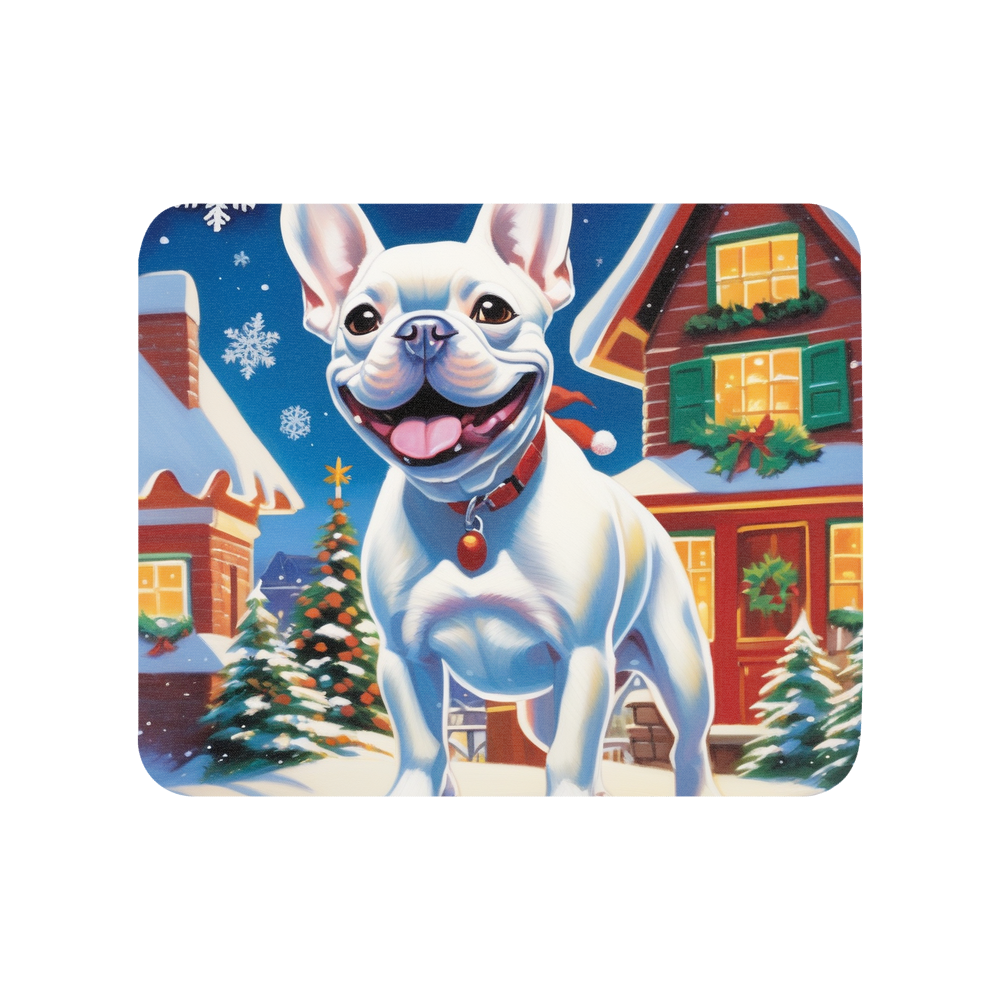 PugMug Custom White French Bulldog Mouse Pad