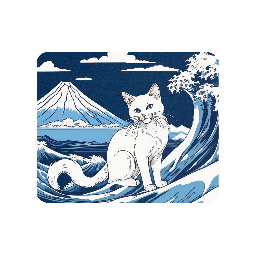 PugMug Custom White Companion Cat Mouse Pad