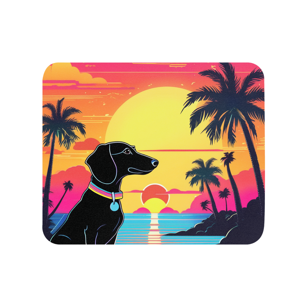 PugMug Custom Black Dachshund Mouse Pad