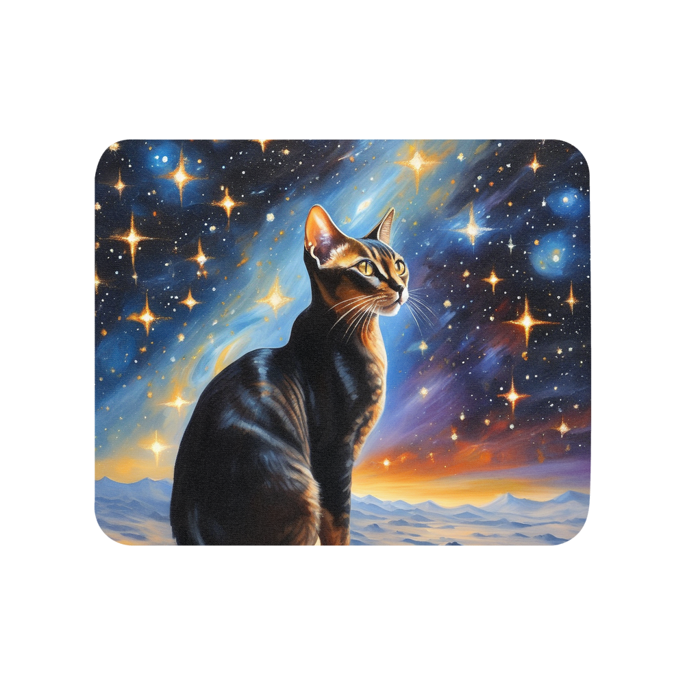 PugMug Custom Black Abyssinian Cat Mouse Pad