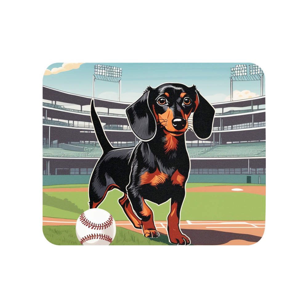 PugMug Custom Black Dachshund Mouse Pad