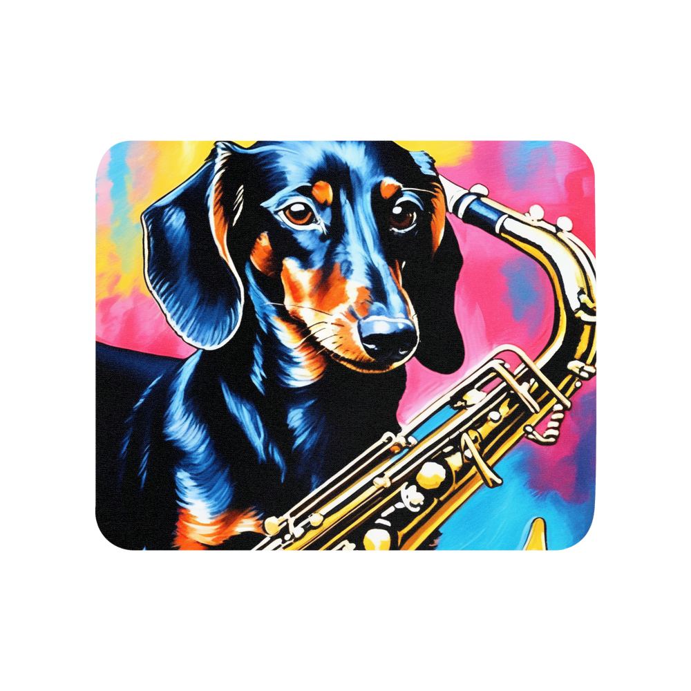 PugMug Custom Black Dachshund Mouse Pad