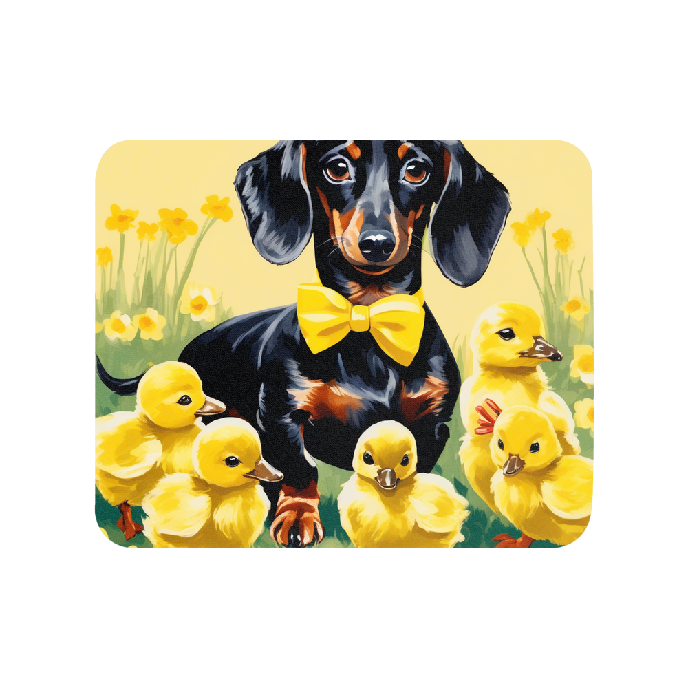 PugMug Custom Black Dachshund Mouse Pad