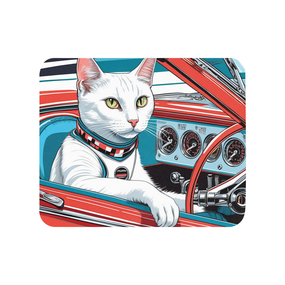 PugMug Custom White Companion Cat Mouse Pad