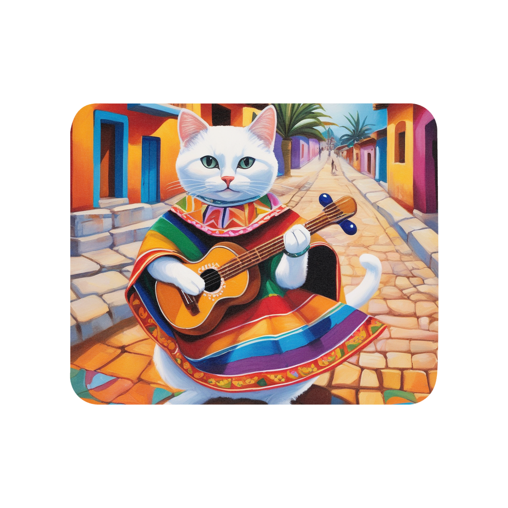 PugMug Custom White Companion Cat Mouse Pad