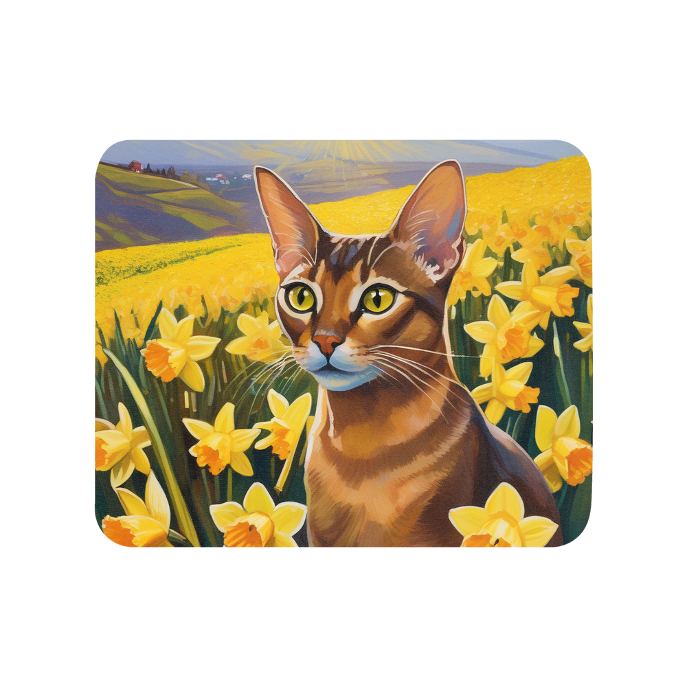 PugMug Custom Tabby Abyssinian Cat Mouse Pad