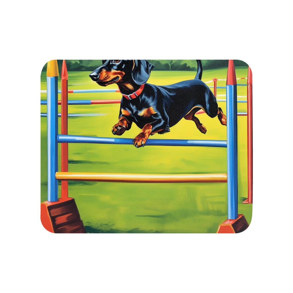 PugMug Custom Black Dachshund Mouse Pad