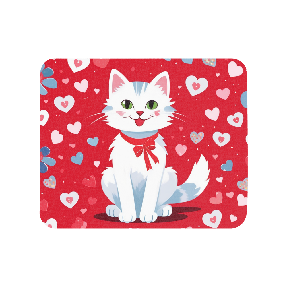 PugMug Custom White Companion Cat Mouse Pad