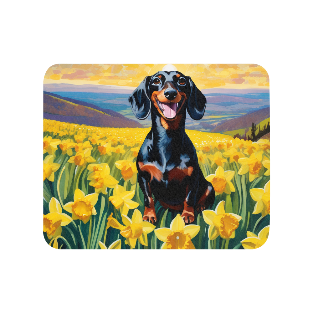 PugMug Custom Black Dachshund Mouse Pad