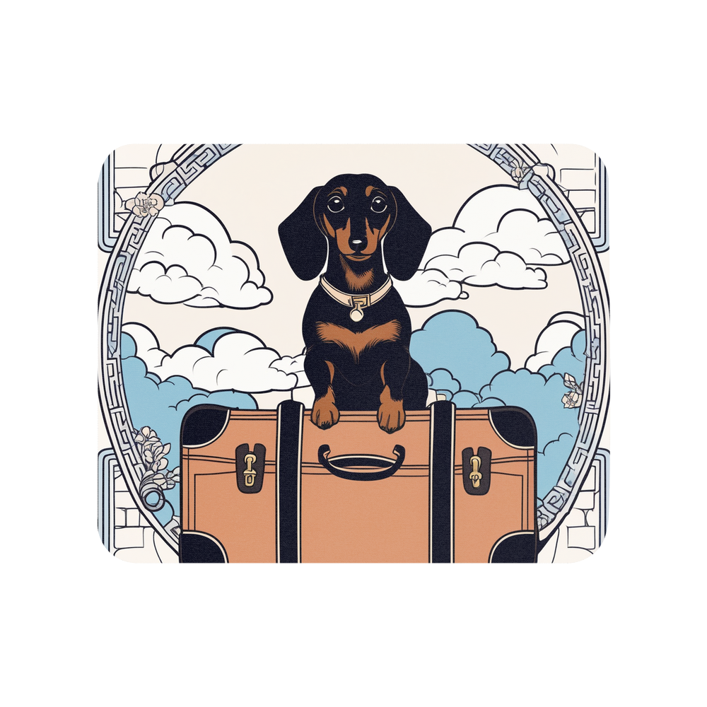 PugMug Custom Black Dachshund Mouse Pad