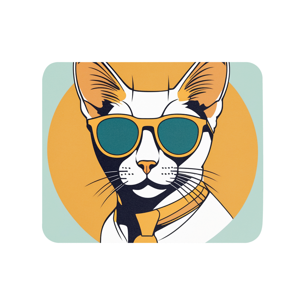 PugMug Custom White Abyssinian Cat Mouse Pad