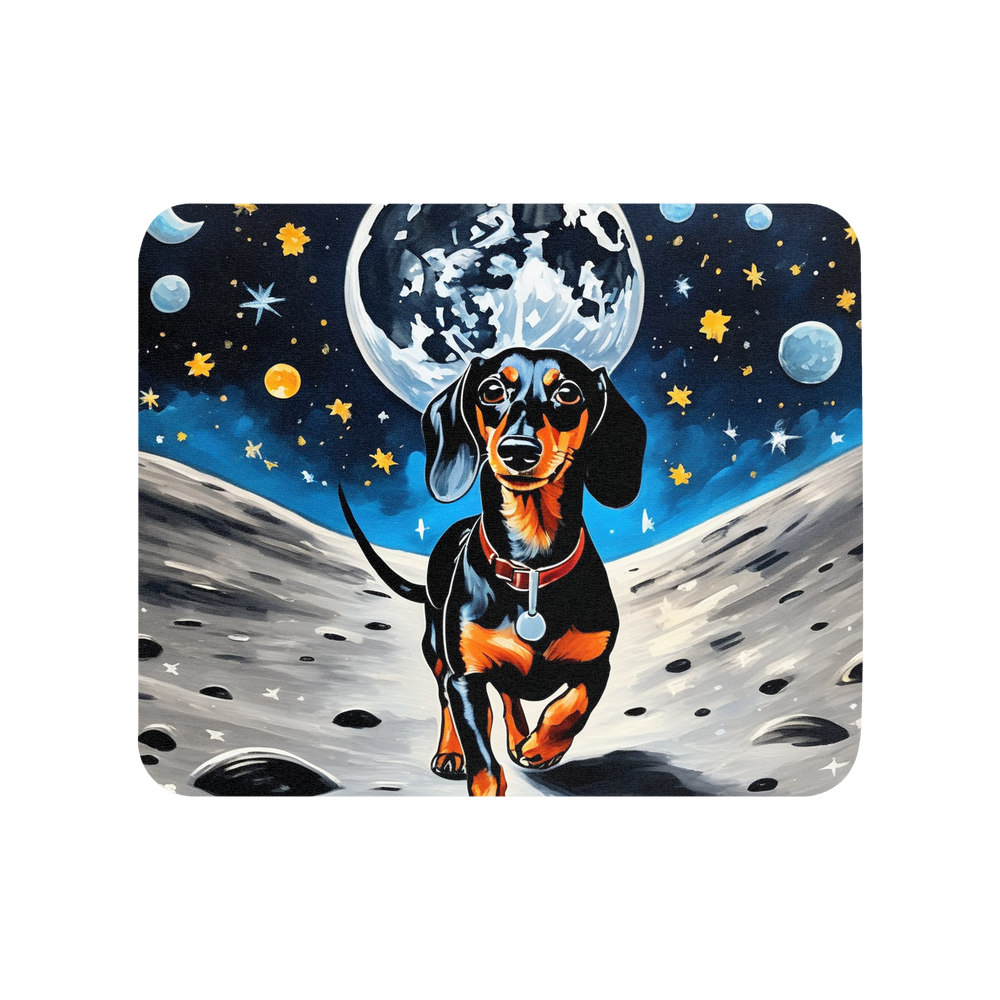PugMug Custom Black Dachshund Mouse Pad