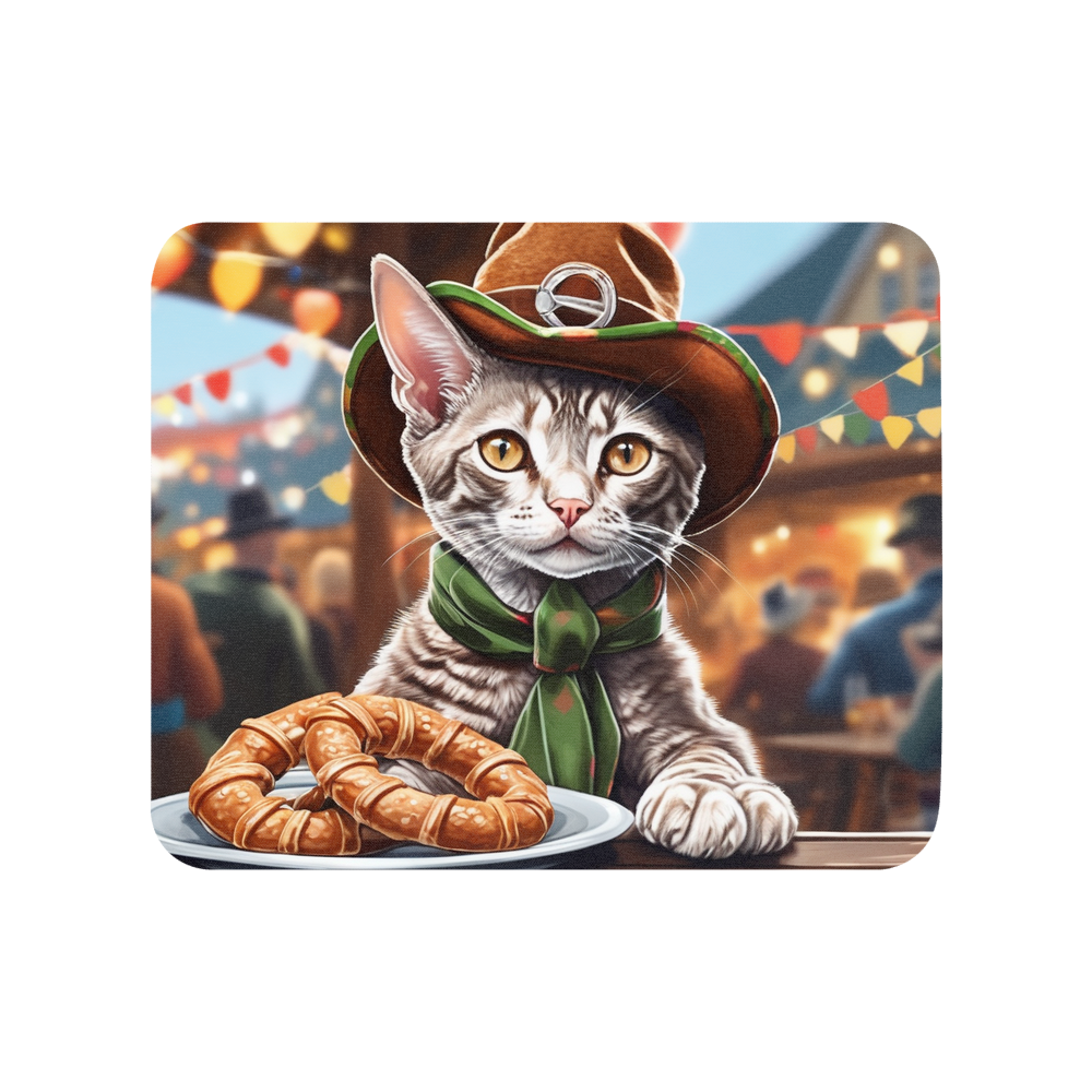 PugMug Custom Tabby Devon Rex Cat Mouse Pad