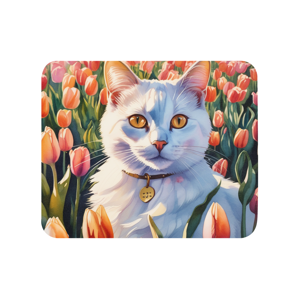 PugMug Custom White Companion Cat Mouse Pad