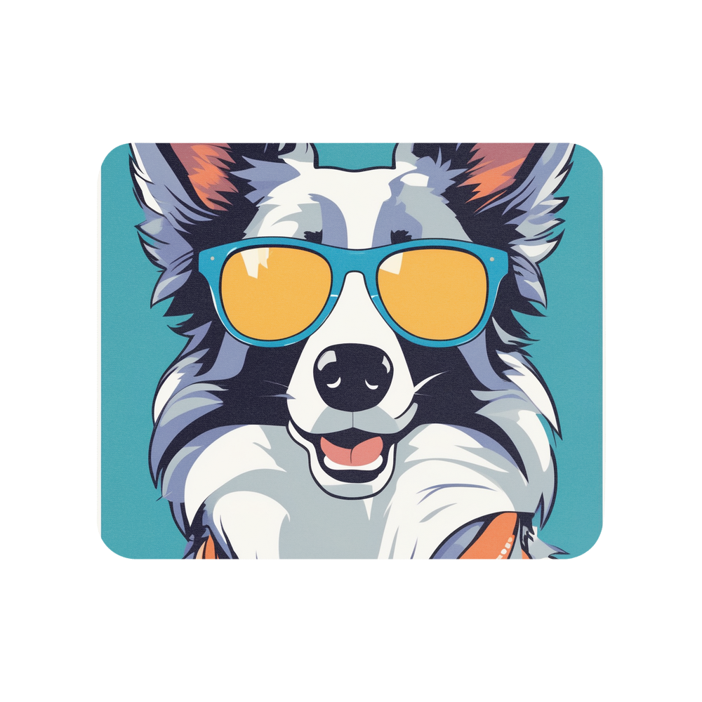 PugMug Custom Blue Merle Border Collie Mouse Pad