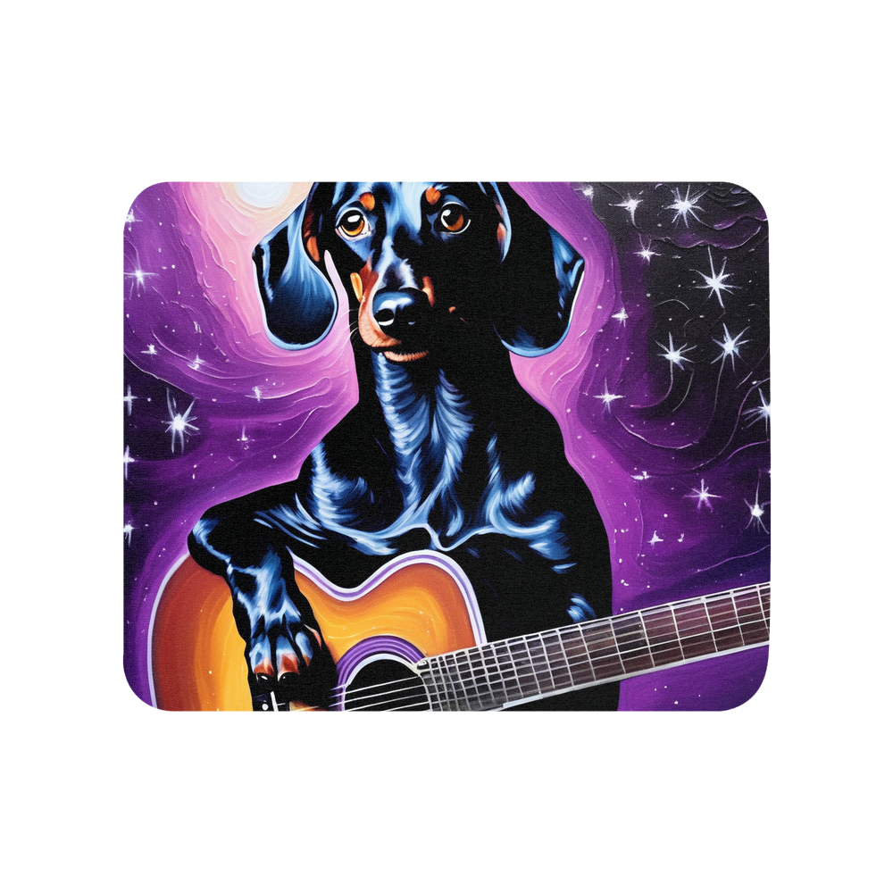 PugMug Custom Black Dachshund Mouse Pad