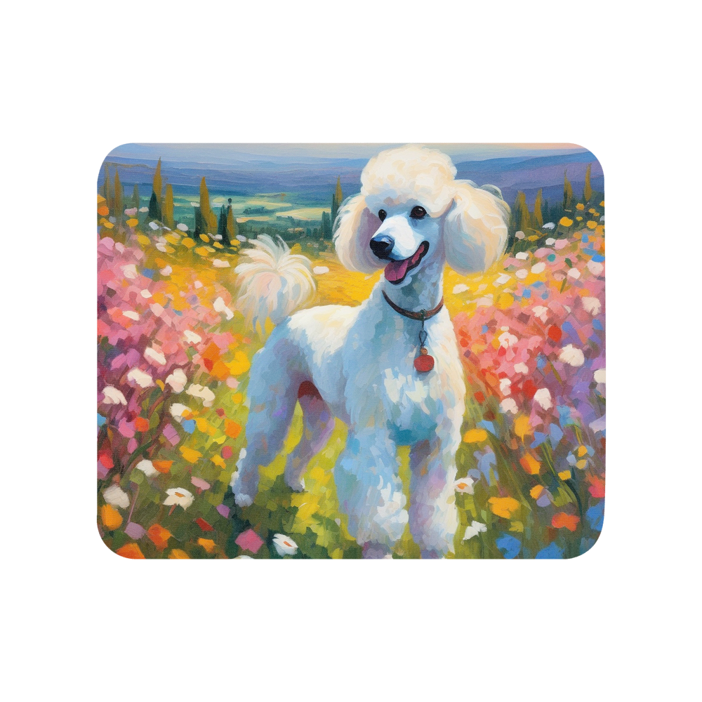 PugMug Custom White Poodle Mouse Pad