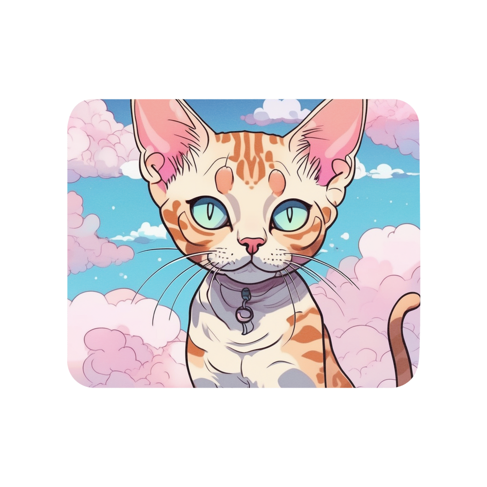 PugMug Custom Tabby Devon Rex Cat Mouse Pad